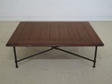 47850EC: Large Cherry Top Iron Base Coffee Table