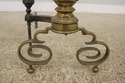 F57355EC: Pair Antique Brass 18th C. Style Andiron