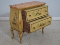 65664EC: Pair Chinoiserie Commode Chests w. Faux M