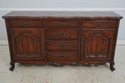 70034: HOOKER Country French Distressed Carved Sid