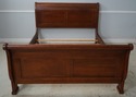 70093: Crescent Cherry Queen Size Sleigh Bed	