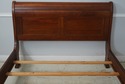 70093: Crescent Cherry Queen Size Sleigh Bed	