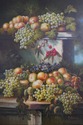 F52118EC: Large Framed Still Life Oil Painting On 