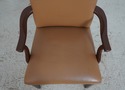 70062: Pair Of SOUTHWOOD Leather & Mahogany Armcha