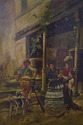 F45468EC: Antique Gold Framed Oil Painting On Canv