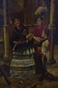 F45468EC: Antique Gold Framed Oil Painting On Canv