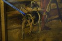 F45468EC: Antique Gold Framed Oil Painting On Canv