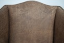 74955: RALPH LAUREN Leather Chippendale Wing Chair