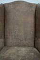 74955: RALPH LAUREN Leather Chippendale Wing Chair