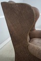 74955: RALPH LAUREN Leather Chippendale Wing Chair