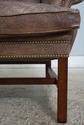 74955: RALPH LAUREN Leather Chippendale Wing Chair