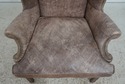 74955: RALPH LAUREN Leather Chippendale Wing Chair