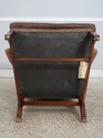 74955: RALPH LAUREN Leather Chippendale Wing Chair