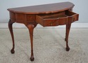L74931: Vintage Burl Walnut George II 1 Drawer Con
