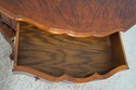 L74931: Vintage Burl Walnut George II 1 Drawer Con