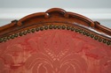 74967: Vintage Leather Top Louis XV Style Carved T