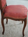 74967: Vintage Leather Top Louis XV Style Carved T