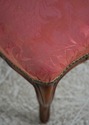 74967: Vintage Leather Top Louis XV Style Carved T