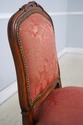 74967: Vintage Leather Top Louis XV Style Carved T