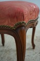 74967: Vintage Leather Top Louis XV Style Carved T