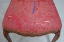 74967: Vintage Leather Top Louis XV Style Carved T