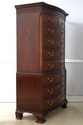 74943: BAKER Mahogany Inlaid Bow Front High Chest