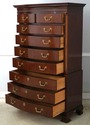 74943: BAKER Mahogany Inlaid Bow Front High Chest
