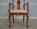 61544EC: Pair Highly Inlaid Marquetry Armchairs