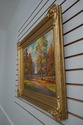 F61540EC: Autumn Meadow Landscape Scene Framed Oil