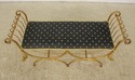 57151EC: Italian Gold Gilt Metal Window Bench