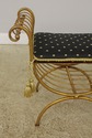 57151EC: Italian Gold Gilt Metal Window Bench