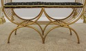 57151EC: Italian Gold Gilt Metal Window Bench