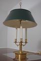 F65651EC: VAUGHN French Brass Desk Lamp w. Tole Sh