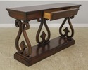 L57153EC: COUNCILL Burl Walnut Petticoat Console T