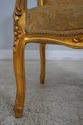 F61572EC: Pair Gold Finish French Open Armchairs