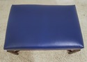 61668EC: Chippendale Style Leather Seat Bench Or S