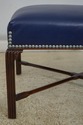 61668EC: Chippendale Style Leather Seat Bench Or S