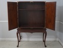 L70001: Burl Walnut Chinoiserie Form TV Media Bar 
