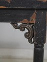 L69981: Continental Glass Top Iron & Wood Distress
