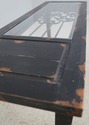 L69981: Continental Glass Top Iron & Wood Distress