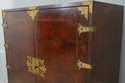 L70001: Burl Walnut Chinoiserie Form TV Media Bar 