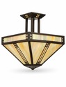 F74879: ARROYO Arts & Crafts Slag Glass Ceiling Fi