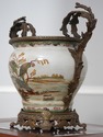 F74894: French Bronze Mounted Porcelain Vase On St
