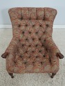 L65889: STICKLEY Tufted Leopold Chair & Matching O
