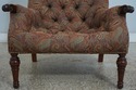 L65889: STICKLEY Tufted Leopold Chair & Matching O
