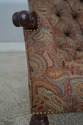 L65889: STICKLEY Tufted Leopold Chair & Matching O