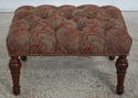 L65889: STICKLEY Tufted Leopold Chair & Matching O