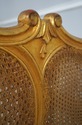 74950: Antique Gold Gilt Queen Size Cane Back Bed