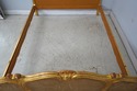 74950: Antique Gold Gilt Queen Size Cane Back Bed
