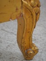 74950: Antique Gold Gilt Queen Size Cane Back Bed